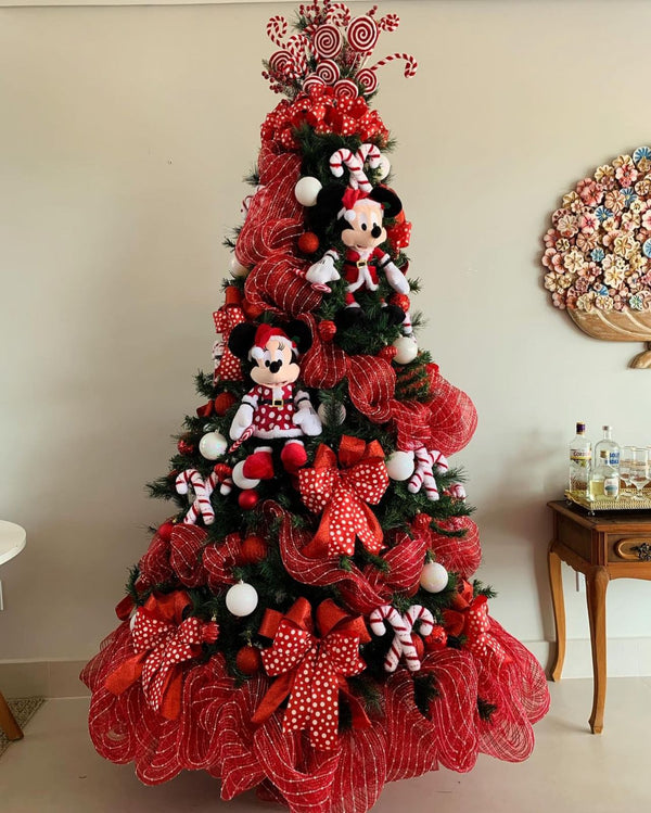 Árvore de Natal + Decoração 360º Mickey Inclusa - 2 Metros