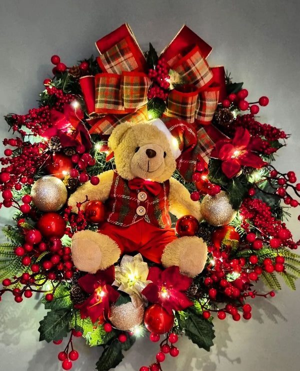 Guirlanda Decoração Natal Urso 65CM